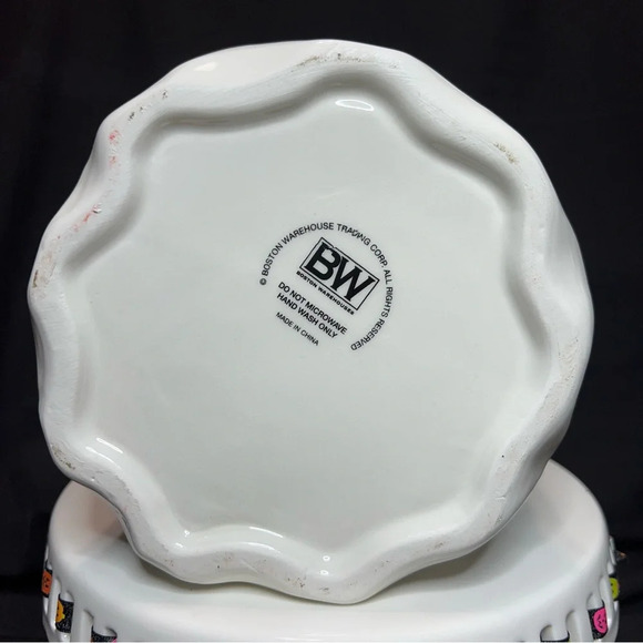 Halloween Happy Ghost w/ Pumpkin Pal Ceramic XL Cookie Jar - 2 Mugs & Spoon Rest - Picture 13 of 16